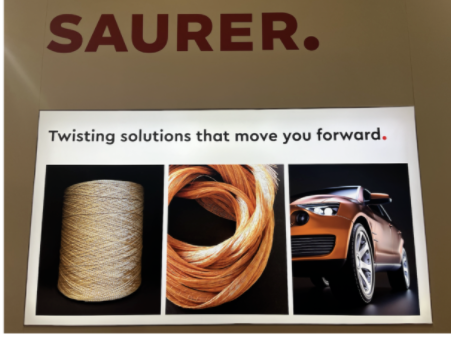 Saurer Twisting公司展示了CableCo<i></i>nder CC5，用于制造高質(zhì)量簾線的現(xiàn)代化設(shè)備。CC5具有優(yōu)化的螺紋球囊直徑和減小的心軸規(guī)格，所需空間較小，但可提高生產(chǎn)率。在線監(jiān)測(cè)質(zhì)量參數(shù)可確保滿足高質(zhì)量輪胎簾線的要求，通過使用現(xiàn)代自動(dòng)引導(dǎo)車技術(shù)提高包裹運(yùn)輸?shù)男?。該公司還提供了CableCo<i></i>nder CC5-TFO和CC5-3PLY的詳細(xì)信息，用于生產(chǎn)紗線和三層輪胎簾線。